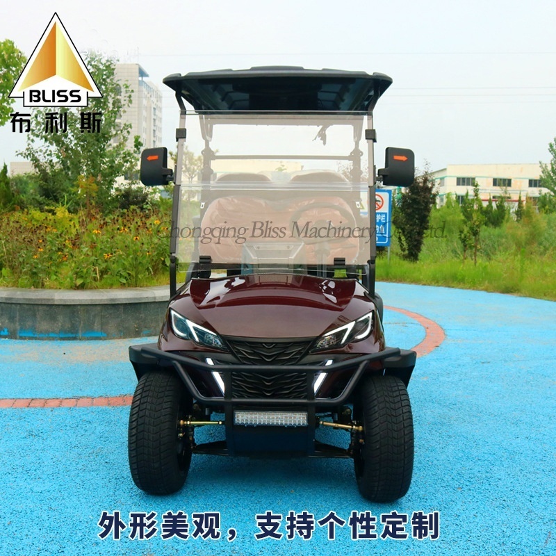 Sightseeing Bus Car Golf Cart Wheels 4 Wheel Tour Car Off Road 48V 4X4 Golf Carts Electric 4 Seater Club Car Golf Cart