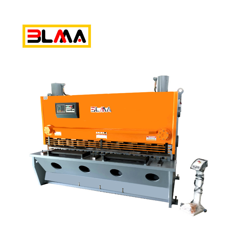 QC12K-8*3200mm Iron Steel Sheet Hydraulic Swing Beam Shearing Cutter Machine With E21S