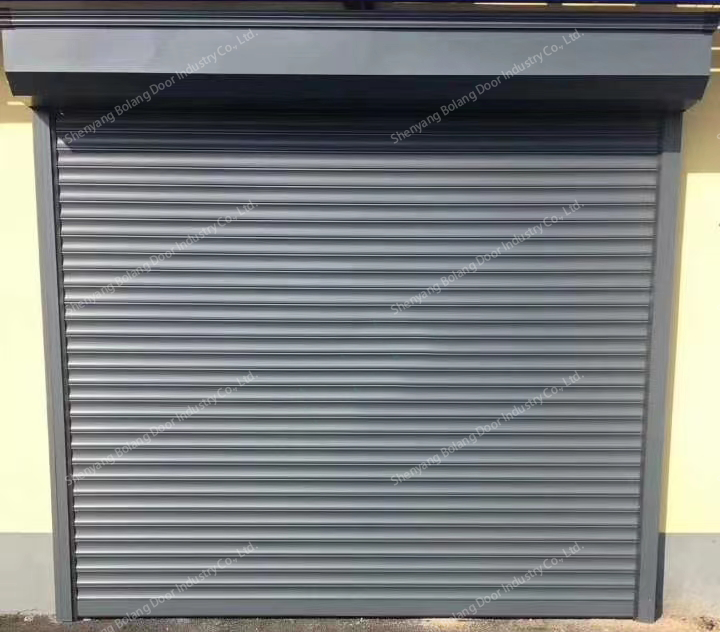 Security Exterior Automatic Steel Turbine Wholesale Rolling Single Sliding Shutter Garage Doors