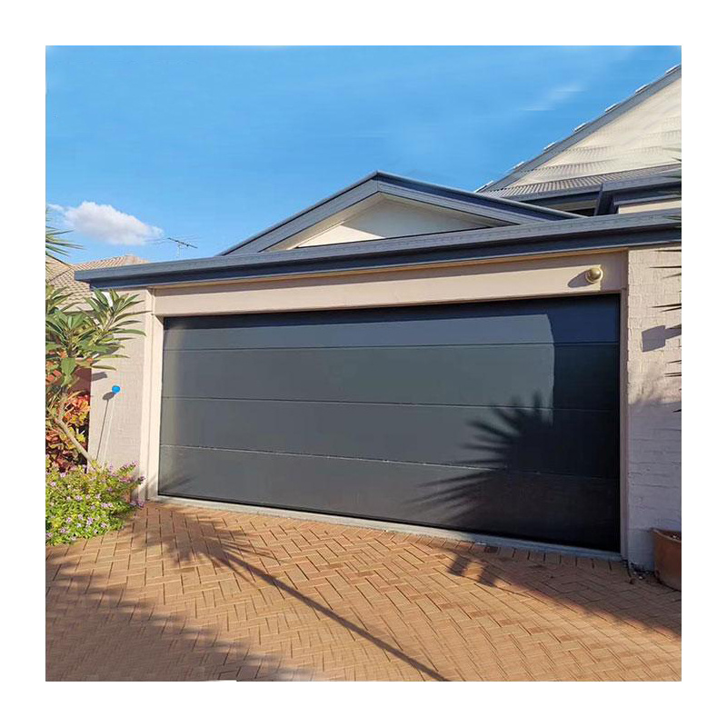 European Style Tilt up Garage Door Quiet Operation with Finger Protection Panel Steel Material for Villa Application