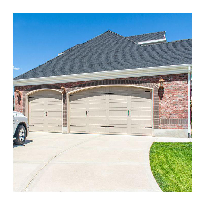 European Style Tilt up Garage Door Quiet Operation with Finger Protection Panel Steel Material for Villa Application