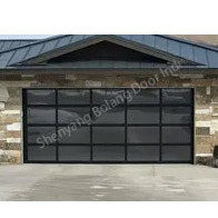 Full view transparent plexiglass tempered glass garage door modern house garage door