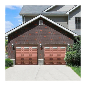 European Style Tilt up Garage Door Quiet Operation with Finger Protection Panel Steel Material for Villa Application