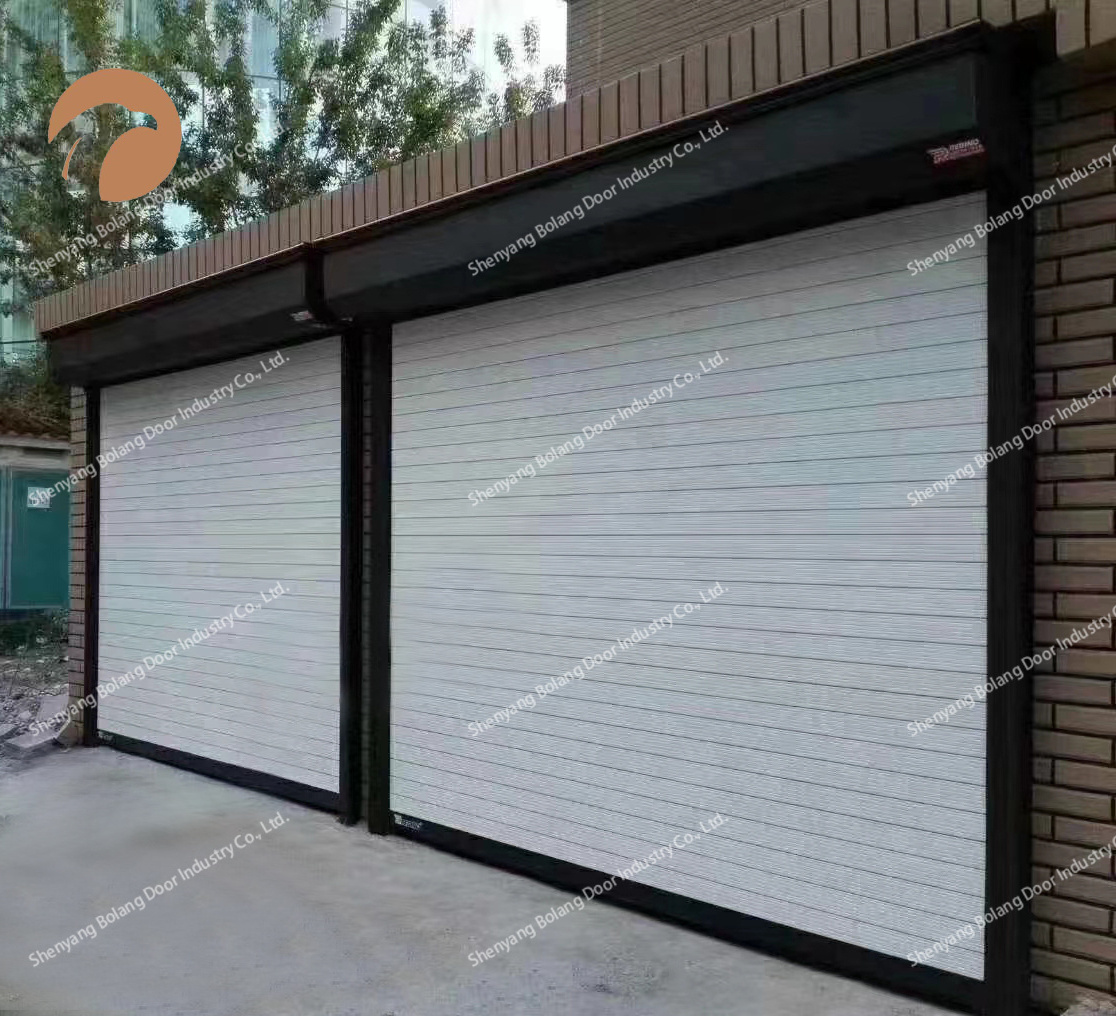 Security Exterior Automatic Steel Turbine Wholesale Rolling Single Sliding Shutter Garage Doors