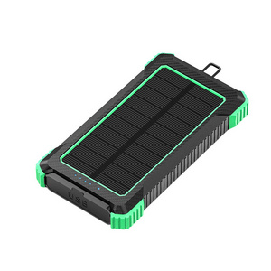 10000mah Polymer Battery 5W Portable Charger Led Digital Display for Phone Ultra Thin Solar Power Bank Led Flashlight Hand Crank