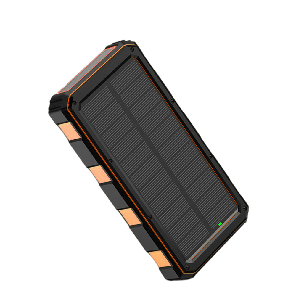 Dual Usb Waterproof 20000Mah Portable Solar Panel Foldable Power Bank With Fast Charger Mobile Phone Led 20000Mah