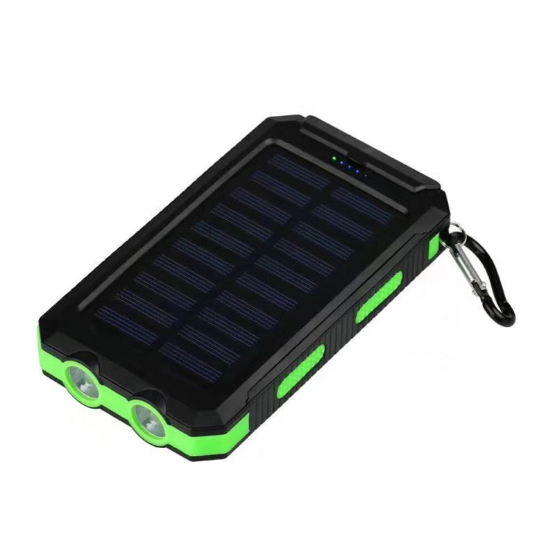 Outdoor Camping Laptop Mobile Charger 10000mAh Dual USB Rechargeable Portable Solar Power Bank