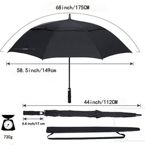 Golf Umbrellas Double Layer Extra Large Oversized Golf Umbrella Heavy Duty Big Long Umbrellas for the Rain