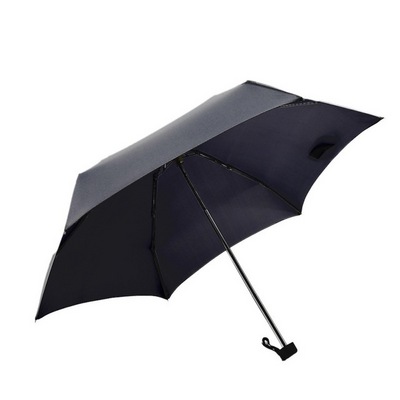 Mini phone umbrella pocket 5 fold Pocket Umbrella with Case black