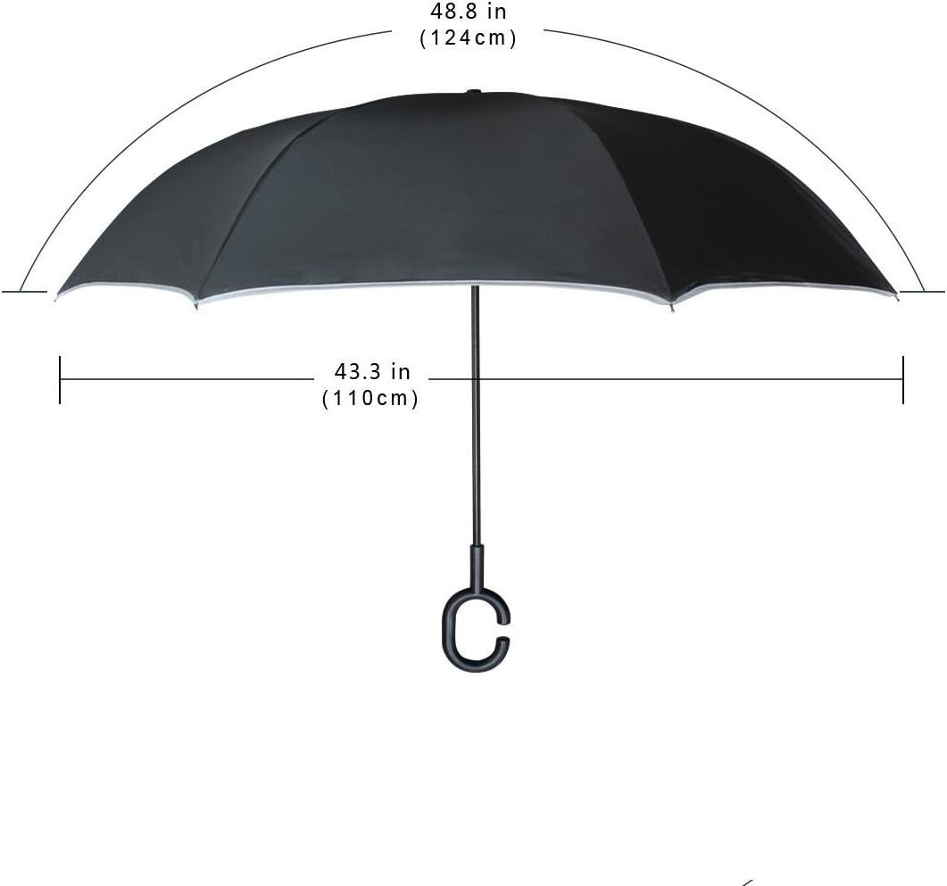 OEM Festival Upward Umbrellas Parasol Automatic Reverse Umbrellas with Custom Logo Prints