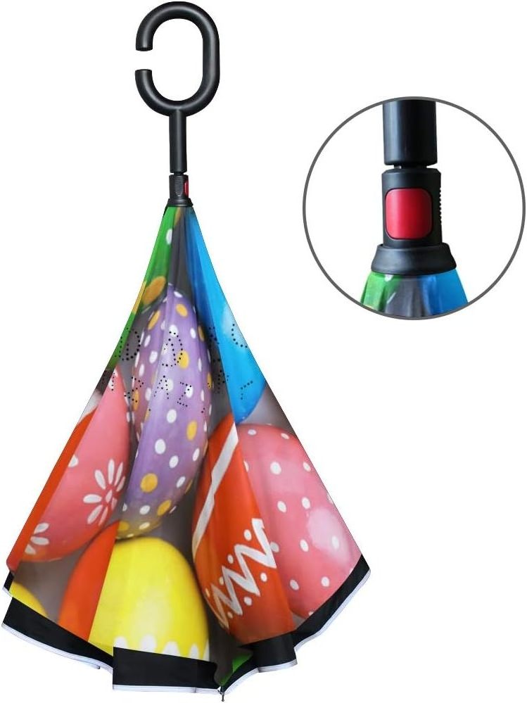 OEM Festival Upward Umbrellas Parasol Automatic Reverse Umbrellas with Custom Logo Prints