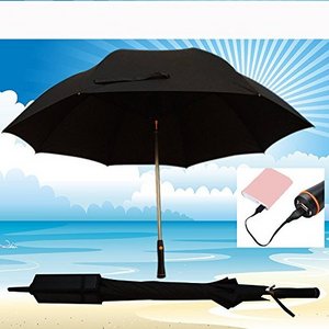 Solar Panel Fan Umbrella Style Abaya Outdoor Beach Umbrella