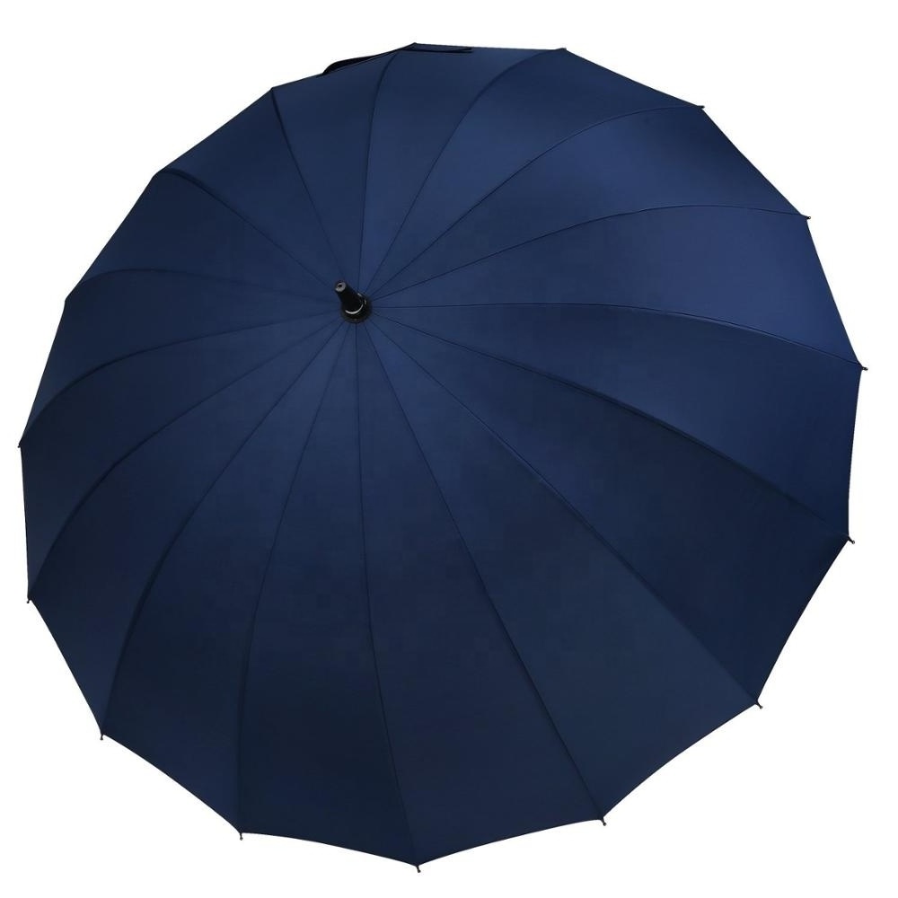 190t 210t Pongee Fabric Storm Umbrella 16k Anti Slip Foam Handle Straight Umbrella Auto Open