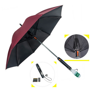 Air Condition Umbrella,Mist Fan Umbrella with Fan and Water