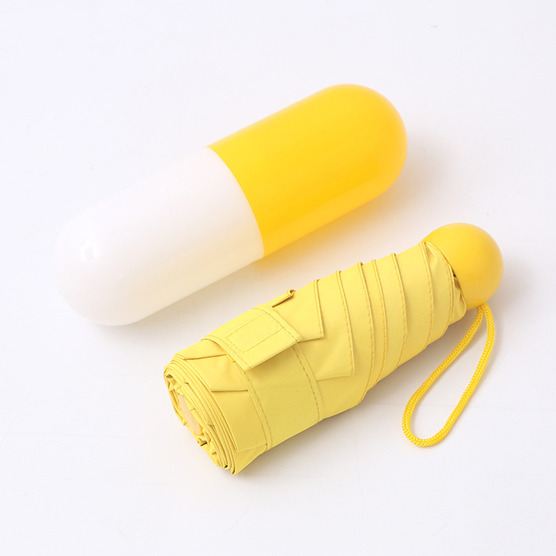 Umbrella capsule yellow pill umbrella new models nice design 5fold