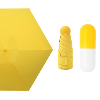 Umbrella capsule yellow pill umbrella new models nice design 5fold