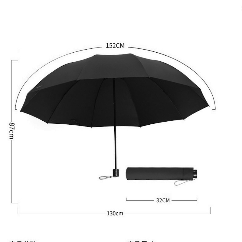 BIG Folding 3 Fold Auto Open Umbrella Different Color Automatic One Button Operate Umbrella