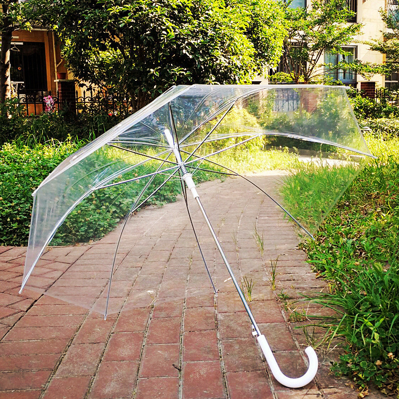 Cheap disposable umbrella valve transparent umbrella with printing