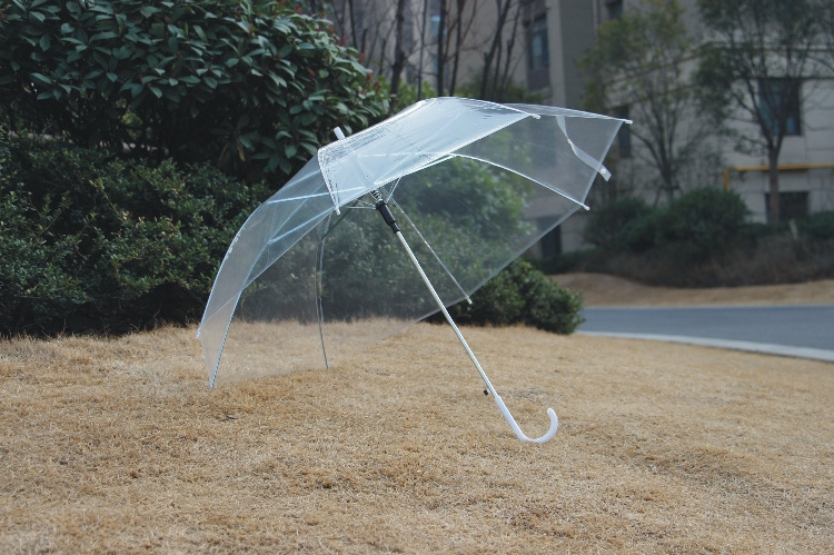 Cheap disposable umbrella valve transparent umbrella with printing