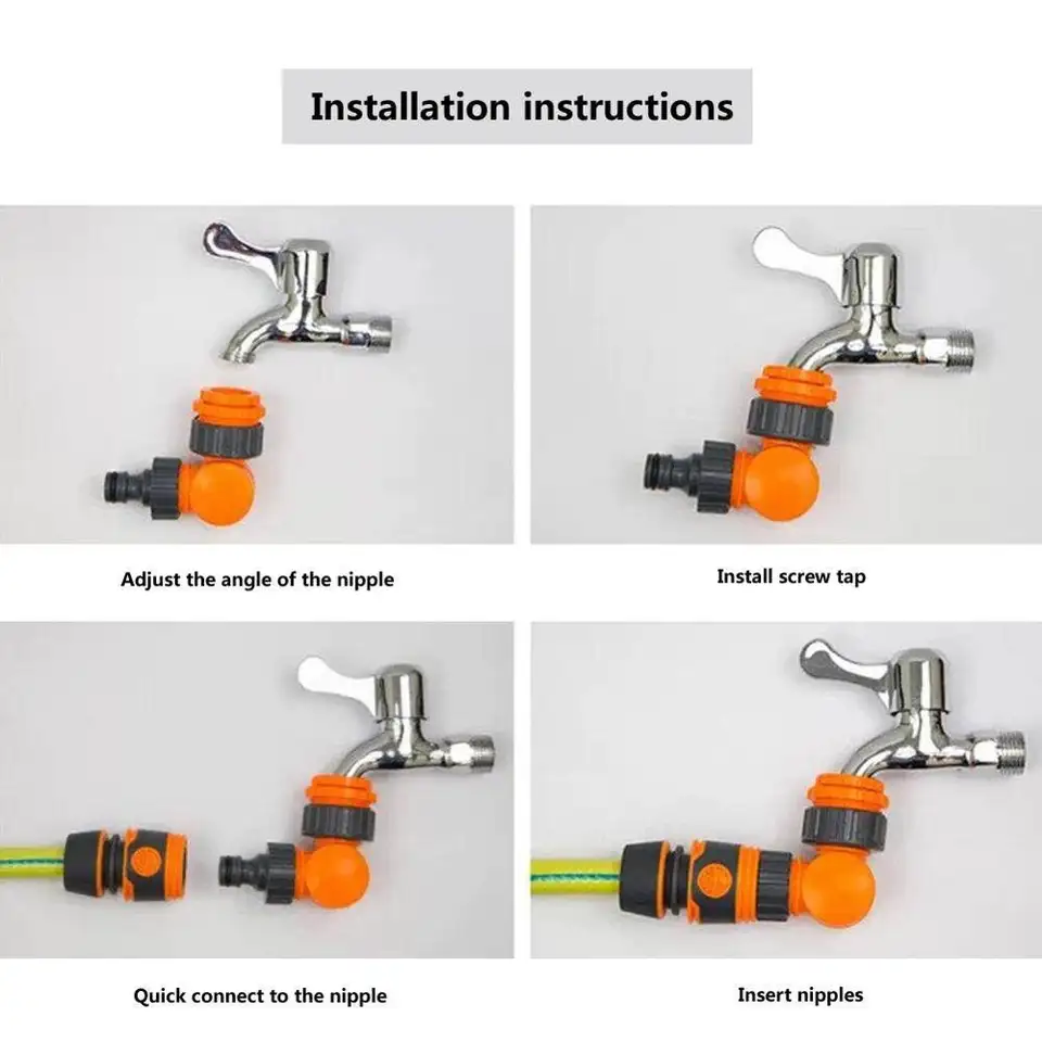 Convenient garden hose universal faucet connector