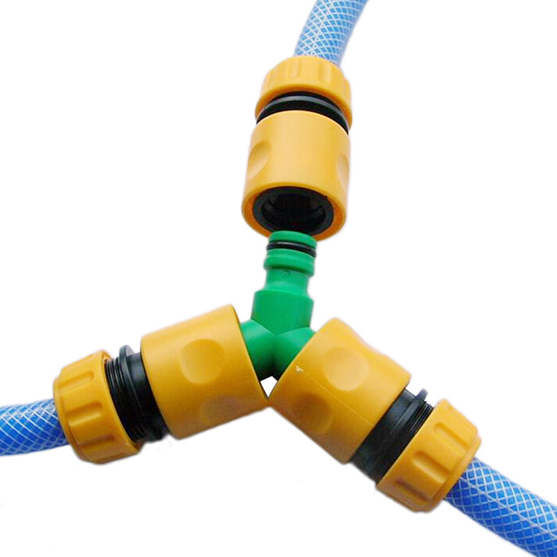 Plastic 3-way garden hose y connector