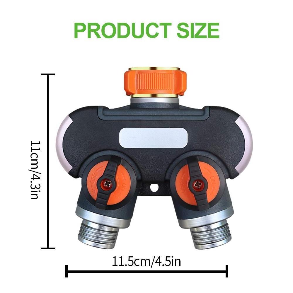 Metal 2 way garden hose Y splitter