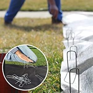 High Quality Garden Galvanised U Shaped Curved Grass Cloth Nails Sod Staple Garden Turf Nails for Artificial Grass