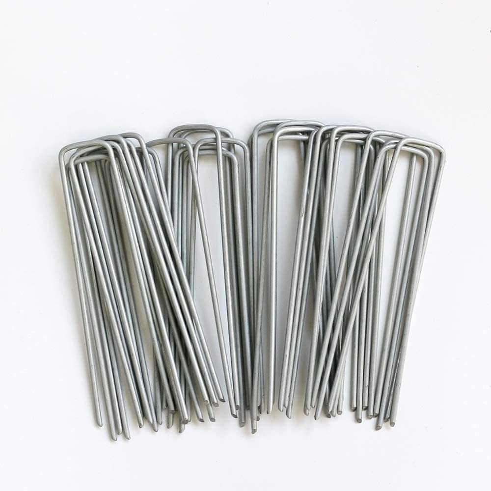 Stainless steel garden landscape fabric pins sod staples