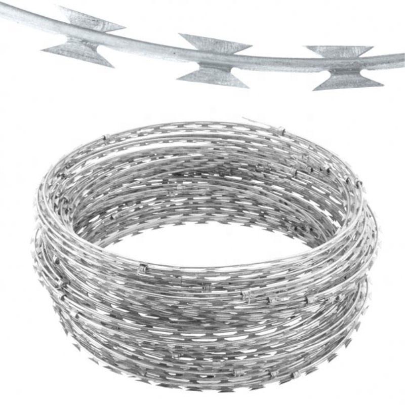 Razor wire barbed wire BTO-22 galvanized concertina razor barbed wire fence