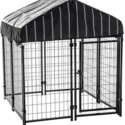 3m*1.8m*2mgalvanized chain link dog run kennel/dog house/outdoor pet cages with roof or not