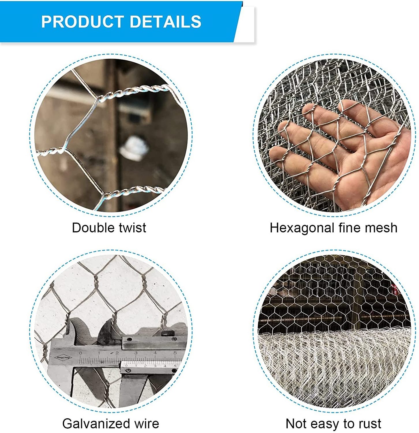 1/4 inch galvanized chicken wire mesh hexagon netting