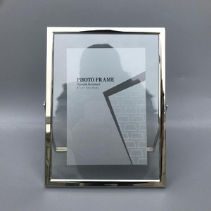 2018 new style metal photo frame, Stainless Steel picture frame, Silver picture frame for table art