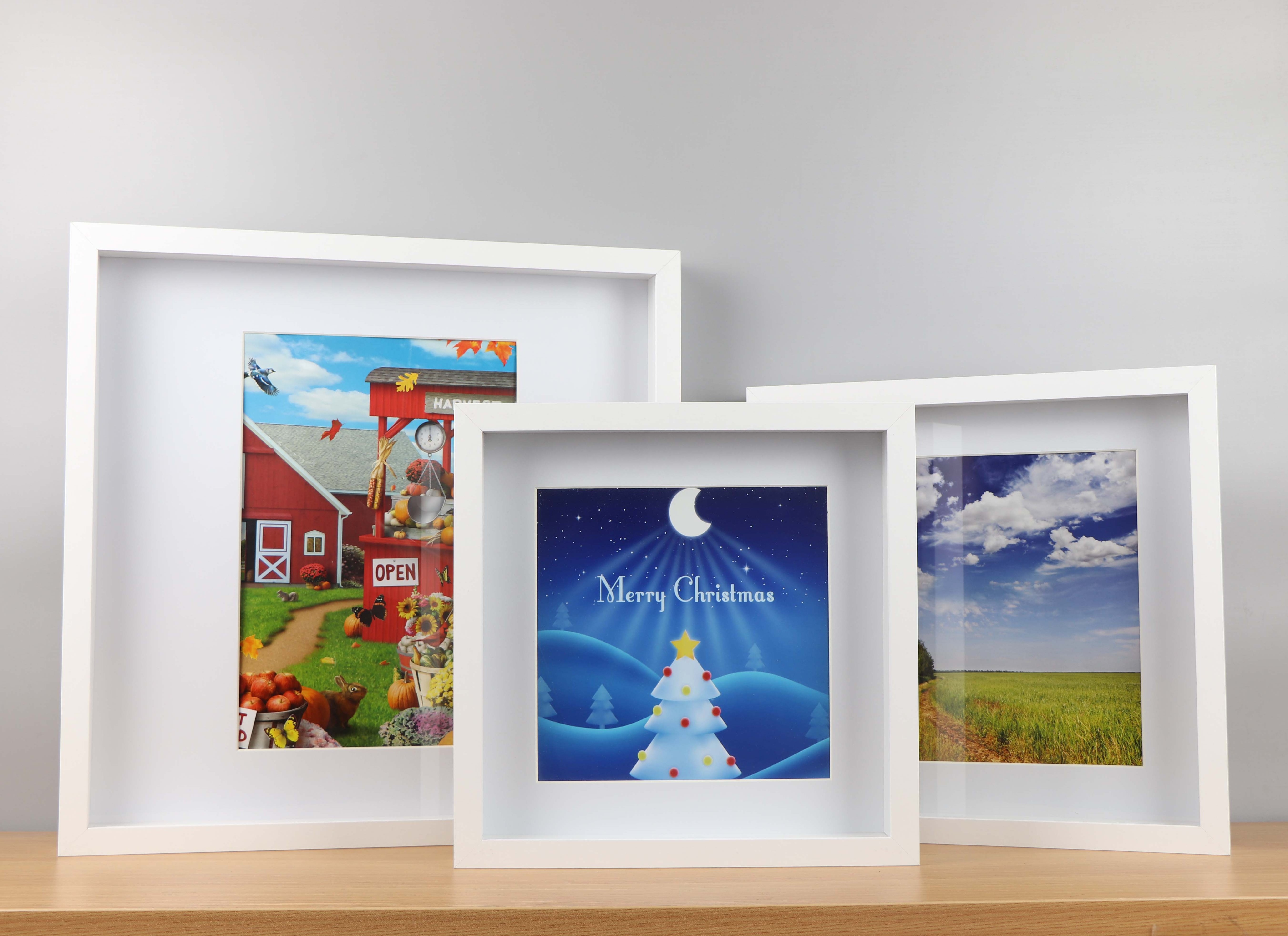 Shadow box picture frame, Deep frame box, 11x11