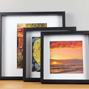 Shadow box picture frame, Deep frame box, 11x11" 12x12" 16x16" white black natural wood