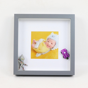 $1.25 Shadow box photo frame, 9X9" size with 5X5" mat, 6 colors picture frame