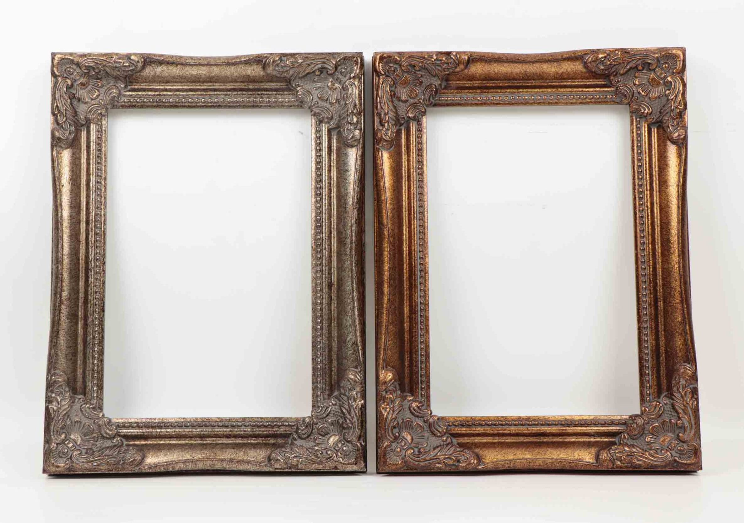 Wood antique photo frame, Baroque style frame for oil painting, Hand-made picture frame