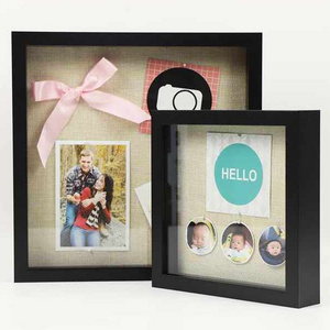 Customized 8x8" linen photo frame, Shadow box picture frame, 3D photo frame