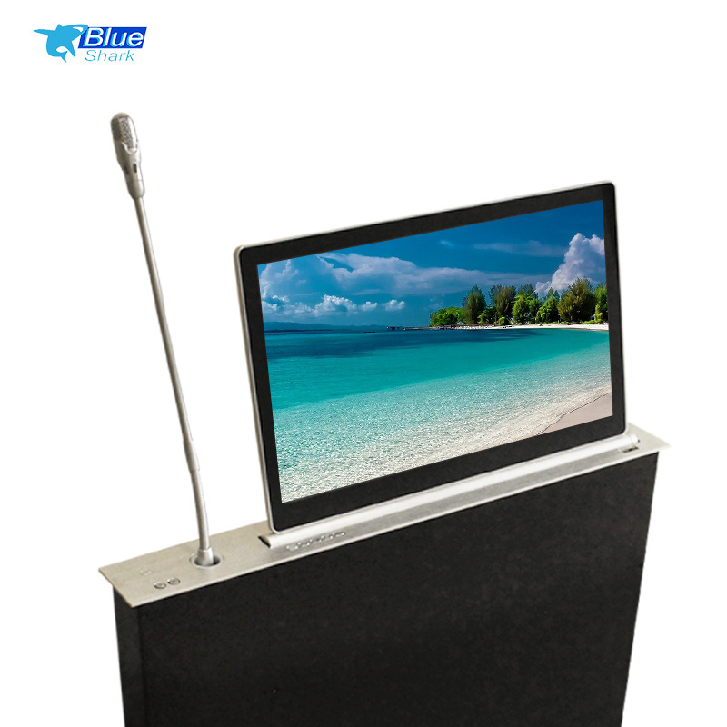 21.5 inch  Motorized Computer Monitor Lift Audio System Paperless Video Conference System for Pop up Lcd Lift for Conference