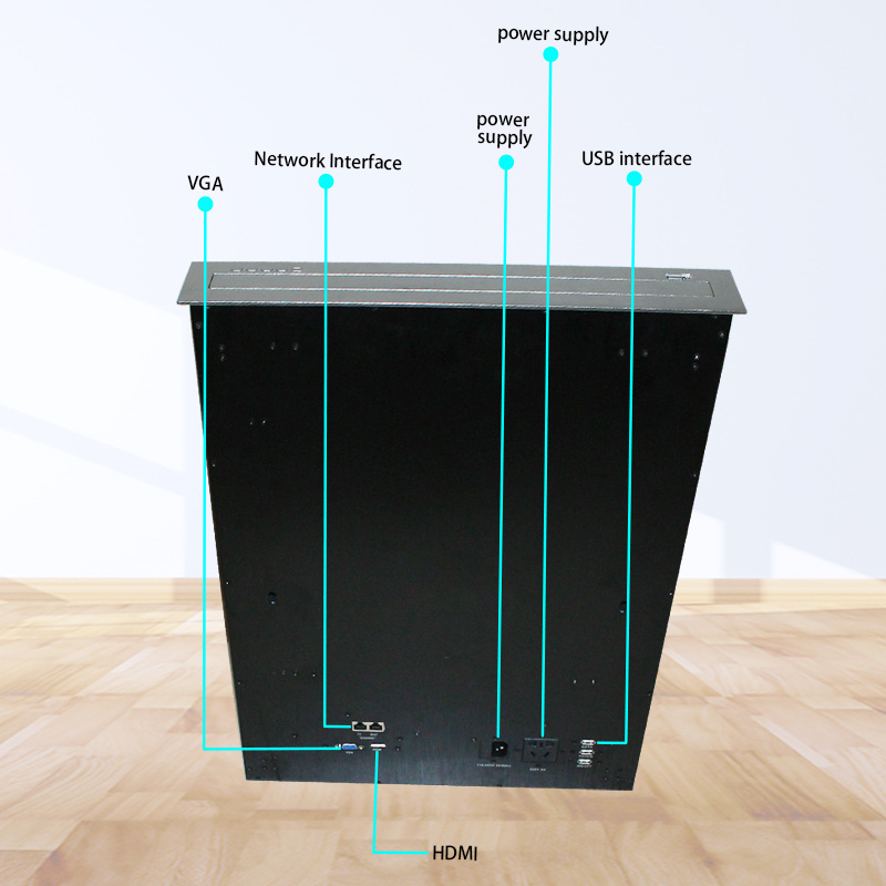 21.5 inch  Motorized Computer Monitor Lift Audio System Paperless Video Conference System for Pop up Lcd Lift for Conference