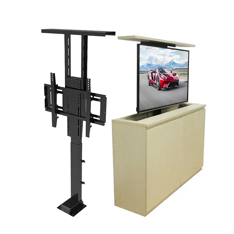 32-70 inch Motorized Height Adjustable Standing Desk & Frame Manufacturer Motorized Tv Lift Stand,TV Lift Cabinet for End of Bed