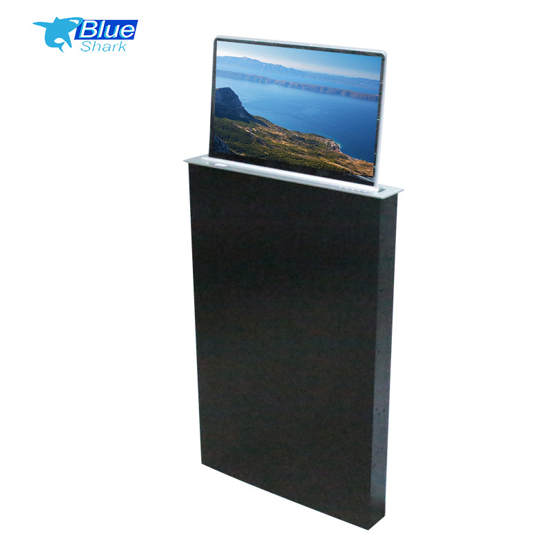 15.6inch Paperless system Motorized pop up LCD Monitor Lift with Widescreen for Conference Table extra thin with touch screen