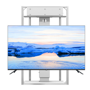 Factory 32-75inch motorized 180 degree left and right rotation Height Adjustable Ceiling Drop down TV lift with remote control