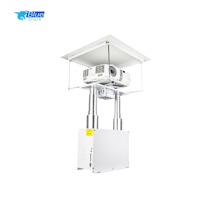 Motorized Remote control Drop Down Double column Electric Projector Lift Hanger Ceiling Mount For Projector Lifting Device