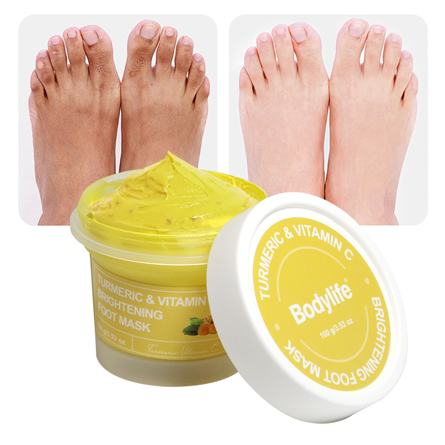 100g Turmeric & Vitamin C Brightening Foot Mask Foot Cream Moisturizing Dead Skin Turmeric Moisturizing Hydrating Foot Mud Mask