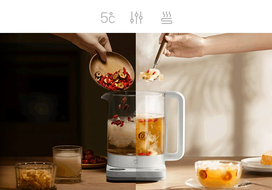 CN Xiaomi Mijia Multi functional Health Pot N1 800W High Power 1.5L Household Water Bottle