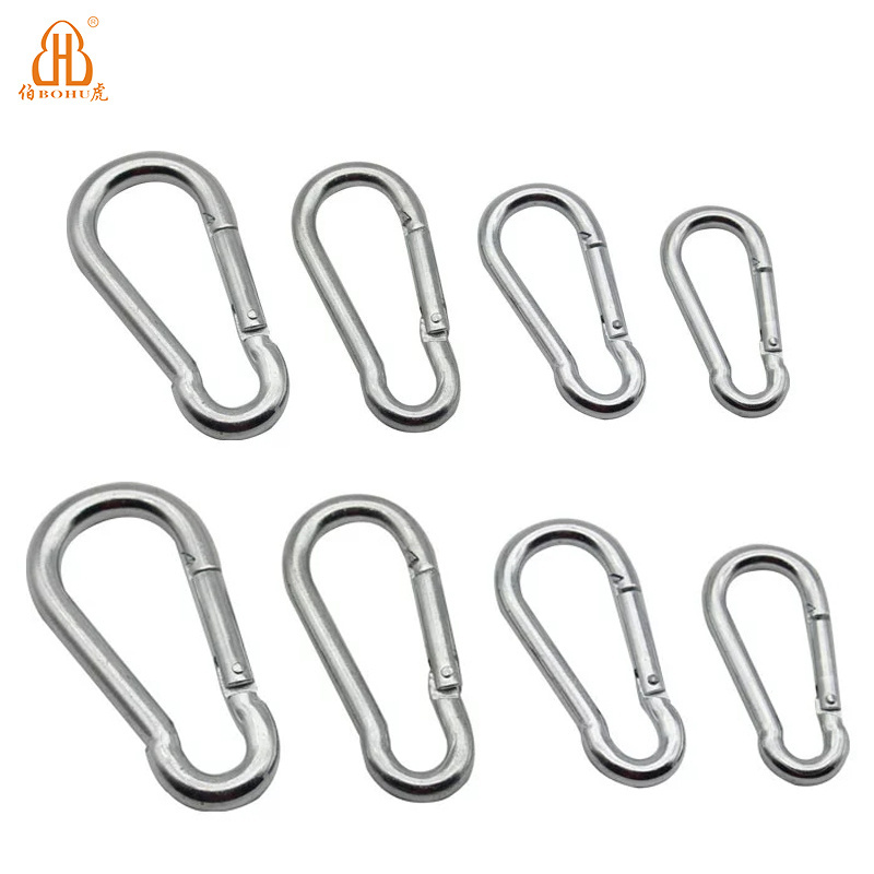 BOHU Stainless Steel 304 316 swivel clips and hook climbing snap hook Carabiner spring snap hook