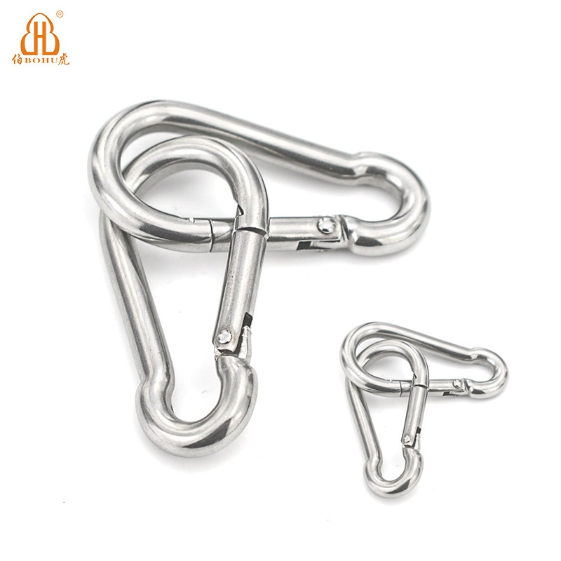 BOHU Stainless Steel 304 316 swivel clips and hook climbing snap hook Carabiner spring snap hook