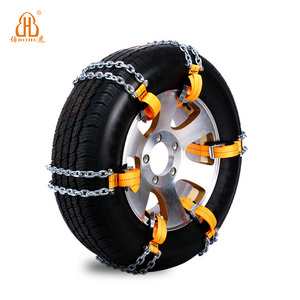 BOHU Customized Non-slip Anti-skid White Zinc Steel Car Truck Tire Snow Chain Emergency Passenger Car Snow Tire Chain