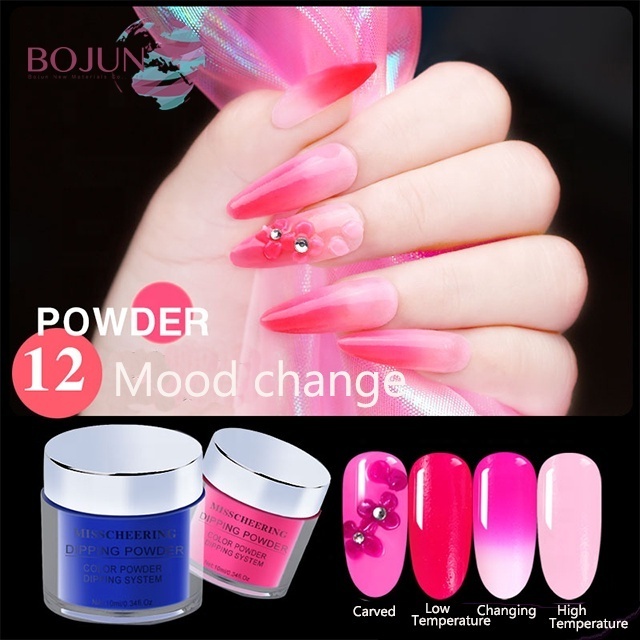 Free Sample Best Selling Magic Effect Acrylic chrome mood change dipping Mirror Nail Powder for nail art dipping powder