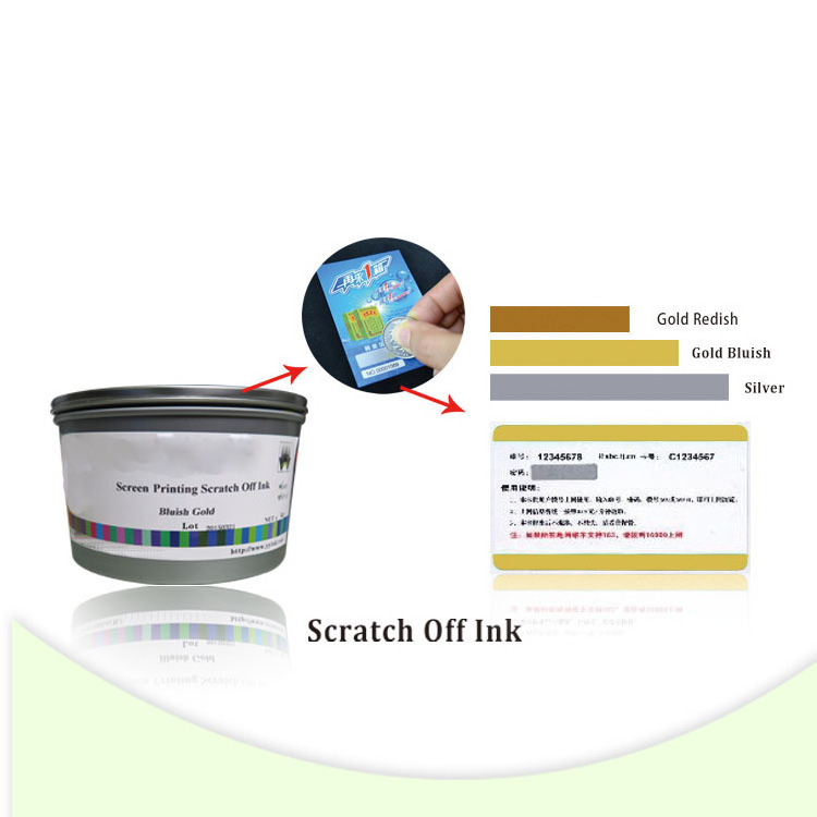 High quality silver and black scratch off ink for screen printing